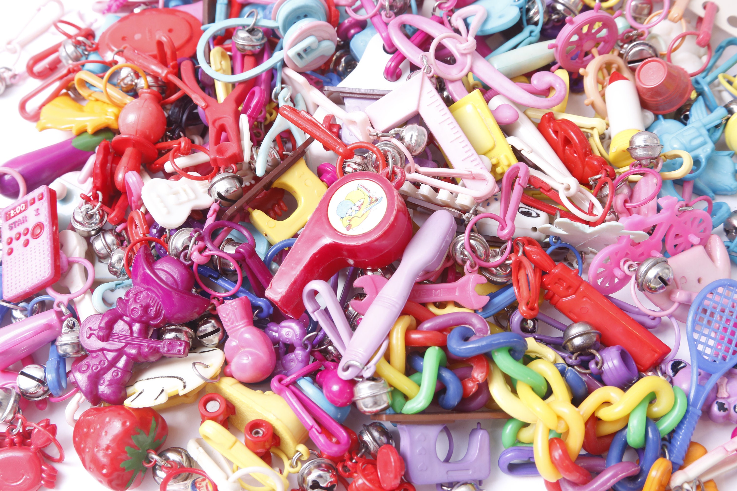 PICK YOUR OWN 1 Vintage Bell Charms, Plastic Charms, Colorful, Plastic,  Variety, Lot, Bellcharms, Charm Bracelet, 1980s, 80s 20-01-03 