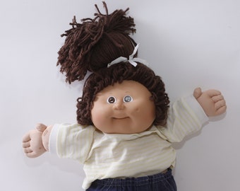 Cabbage Patch Kids, osito de peluche para niña, 18 pulgadas, ropa informal, suave, juguete, muñeca, vintage, colección, peluche vintage, niños ~ 20-01-494