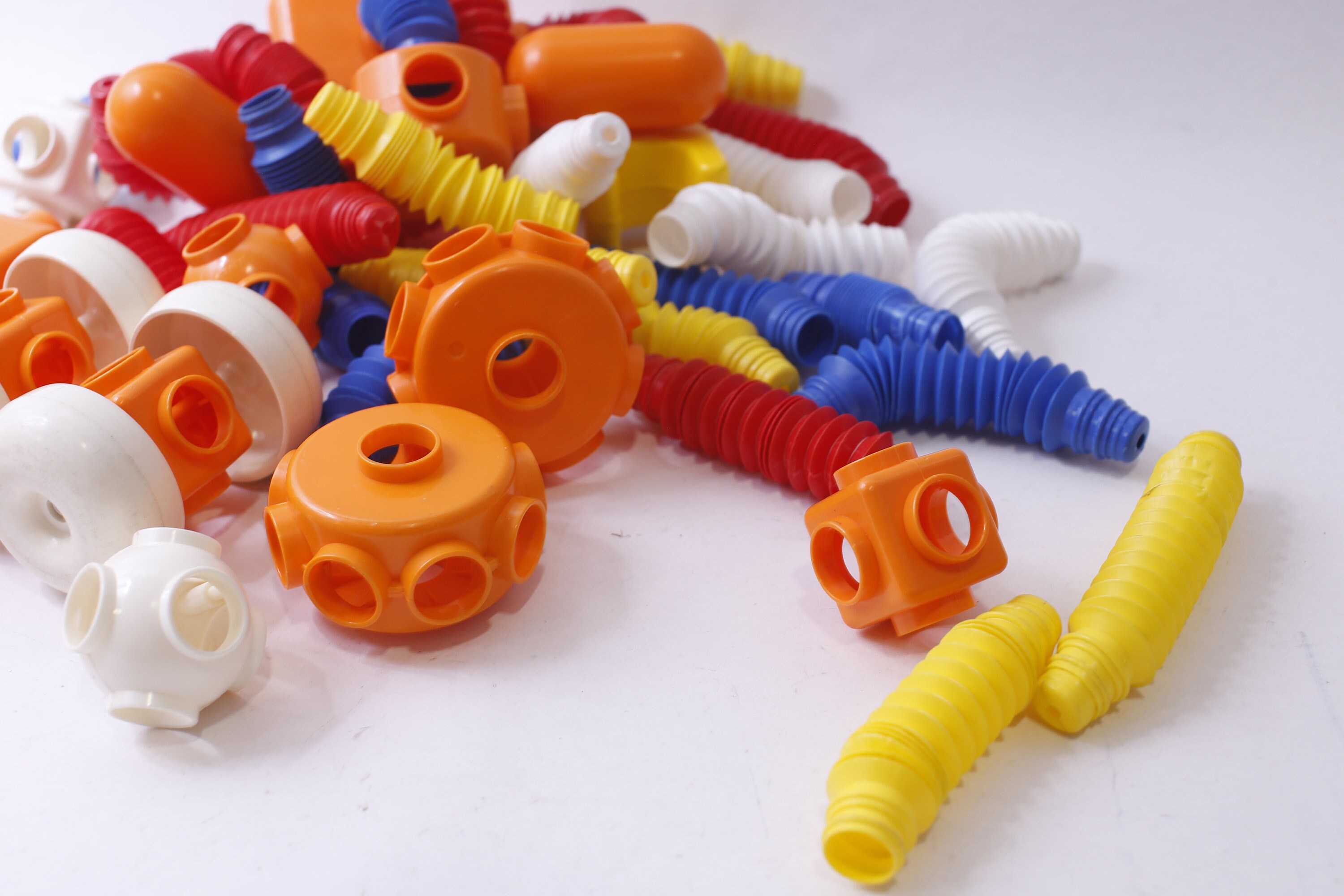 TOMY Popoids, Vintage, Construction, Interlocking, Toy