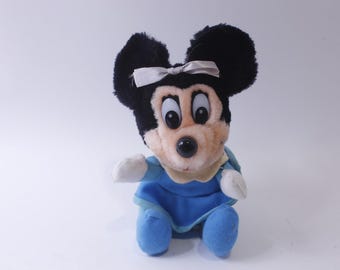 Mickey's Christmas Carol, Minnie Mouse, Disney, Small Plush, Vintage, Stuffed Animal, Soft, Toy, ~ 241211-WH M-17-10