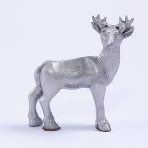 Deer, Signed, Pewter, Figurine, Hudson, 1984, 3277, Statuette, Animal, Interior Figure, Vintage, Collection, Photo Prop ~ 20-19-652