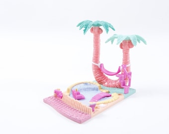 Vintage Polly Pocket Tropic Beach Playcase Folding Little Toy Moving Details Children Collection ~ 20-01-745