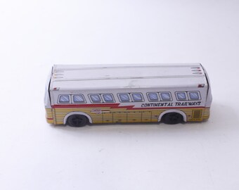 ブリキ　CONTINENTAL TRAILWAYS バスモデル Continental Trailways, Tin Toy Bus, Toy Vehicle, Japan, Retro Toy
