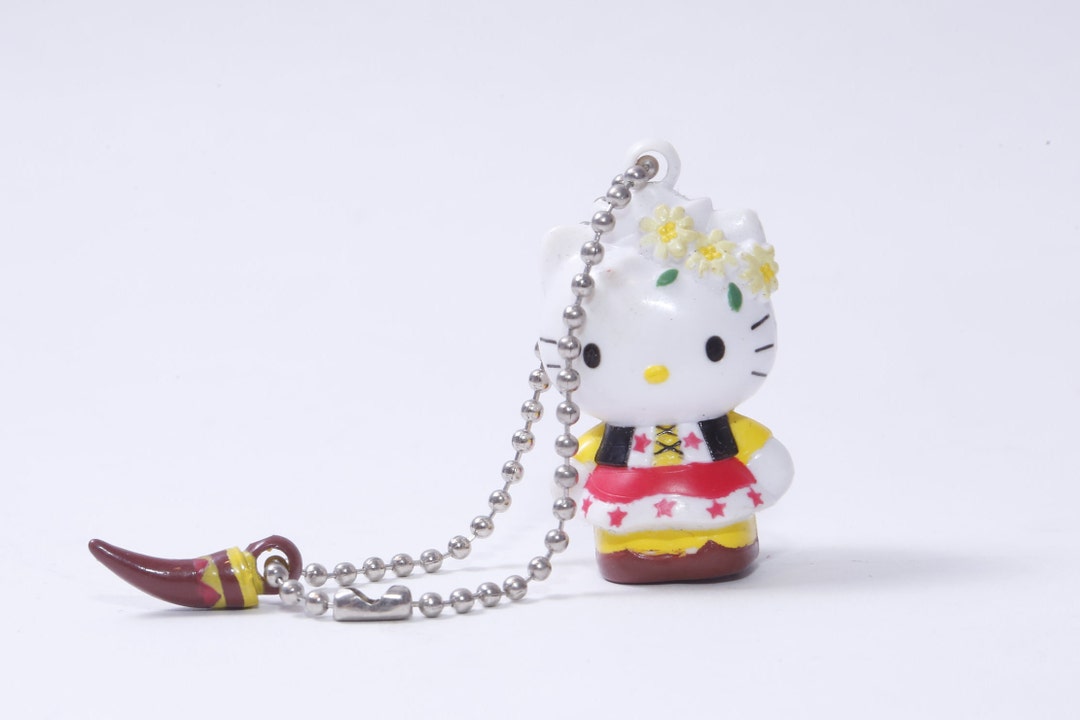 Sanrio, Hello Kitty, Key Chain, Ethnic, Costume, Horn, Hanging