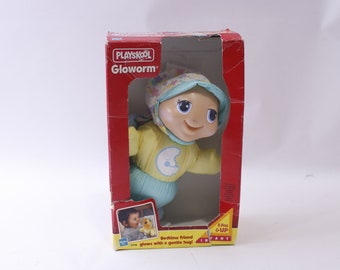 Playskool, Gloworm, Bedtime Friend, 1999, Hasbro, in Original Package, Soft, Cuddly, Vintage, Collectible, ~ 240401-WH 897