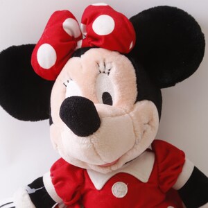 XL Huge Disney, Minnie Mouse, 17", Plush, Soft, Toy, Red Dress, Polka Dot, Bow, Disneyland, Vintage Plush, Stuffed Animal, ~M-17-05 H-2 image 2