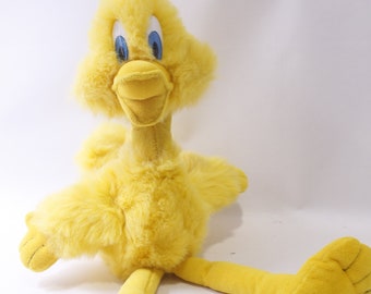 Grote vintage gele babykuiken, 24 inch, babyvogel, knuffeldier, kinderdagverblijfdecor, collectible, FLAW ~ 240417-WH 912