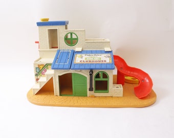 Fisher Price, Sesame Street, Clubhouse, Dollhouse, Playset, Toy, 10" High, Collectible, Vintage, ~ 20-01-711