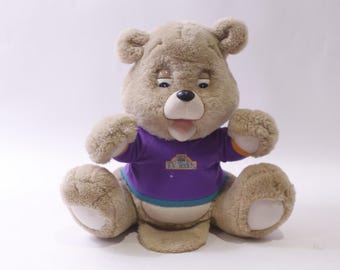 1993, Yes, TV Teddy, Medium Plush, Interactive, Talking, Battery Operated, Stuffed Animal, Vintage, ~ 251107-WH 1380