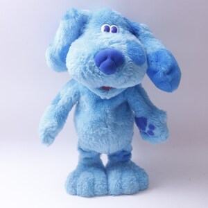 Blue es Clues, Tanzend Blau, Hund, stehend, 13", weich, Plüsch, Spielzeug, Figur, Cartoon, Vintage Plüsch, Stofftier, ~ 20-01-871