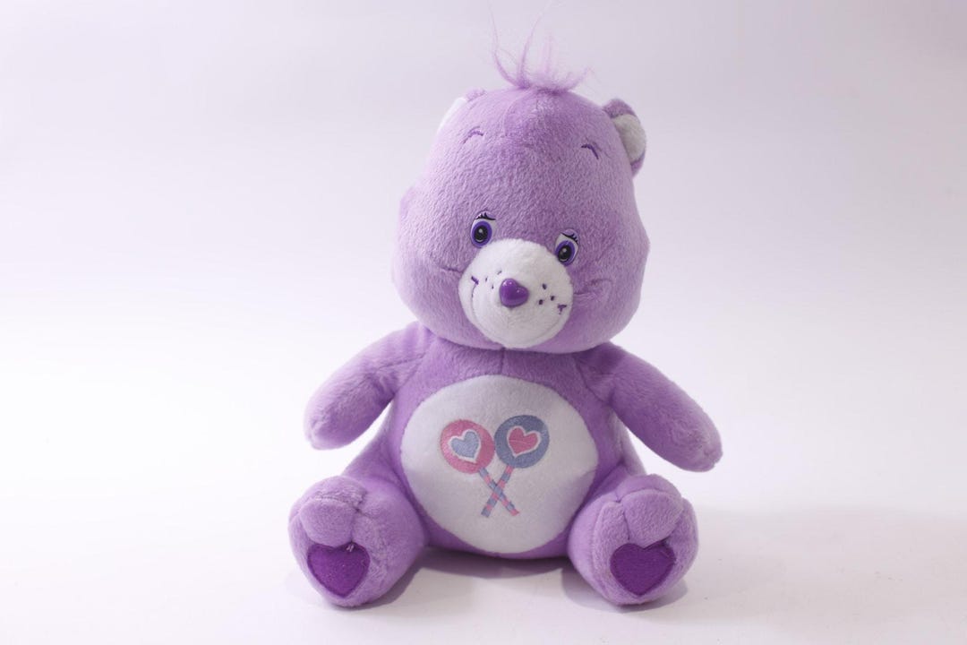 Kenner, Care Bears, Share Bear, Medium Plush, Purple, Stuffed