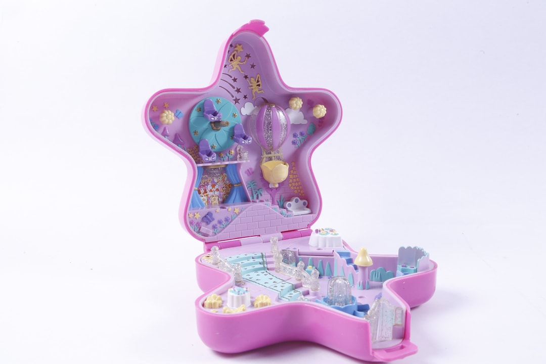 Polly Pocket, Purple, Star, Toy Dollhouse, Amusement Park, Folding Playcase, Movable Details