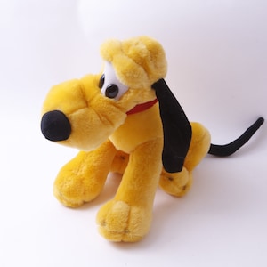 Disney, Pluto, Gele Hond, Zittend, 10 1/2 ", Zacht, Pluche, Speelgoed, Figuur, Stripfiguur, Vintage Pluche, Knuffeldier, ~ 20-34-1201