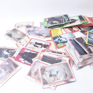 Star Wars, cartas, série de cartões ilustrados, conjunto, Darth Vader, Han Solo, personagens, coleção, vintage, ~20-01-226