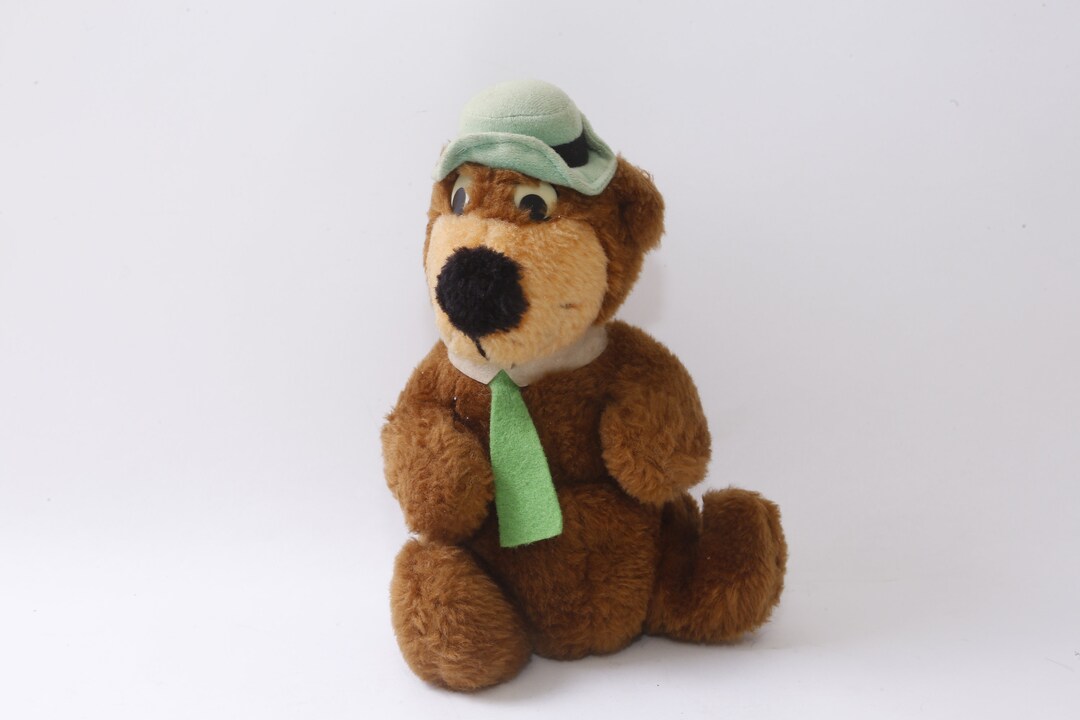 1970s Yogi Bear, Teddy Bear, Brown, Green Hat, Vintage Plush, Soft, Toy ...