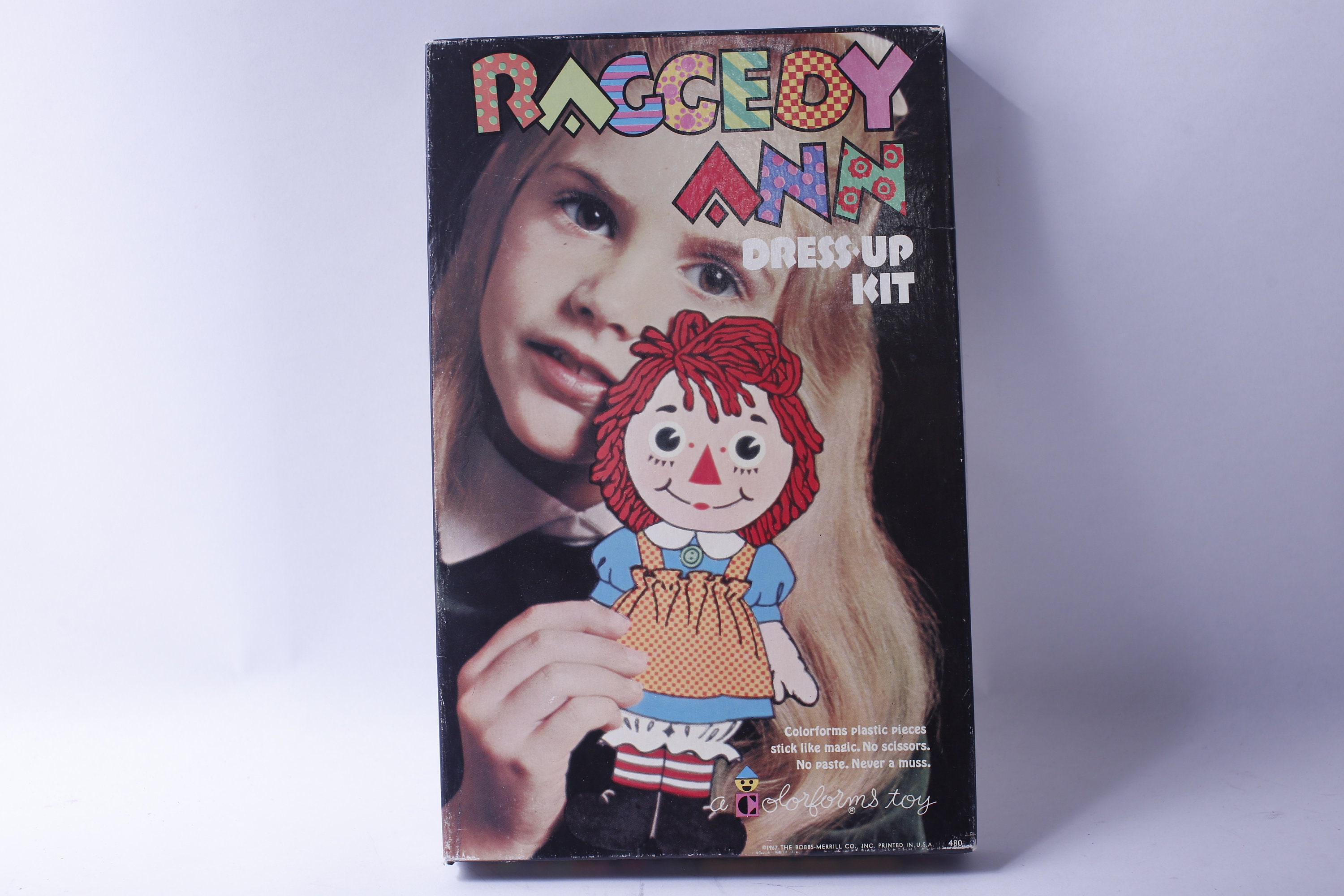 Raggedy Ann, Dress-up Kit, A Colorforms Toy, 1967, Doll Making
