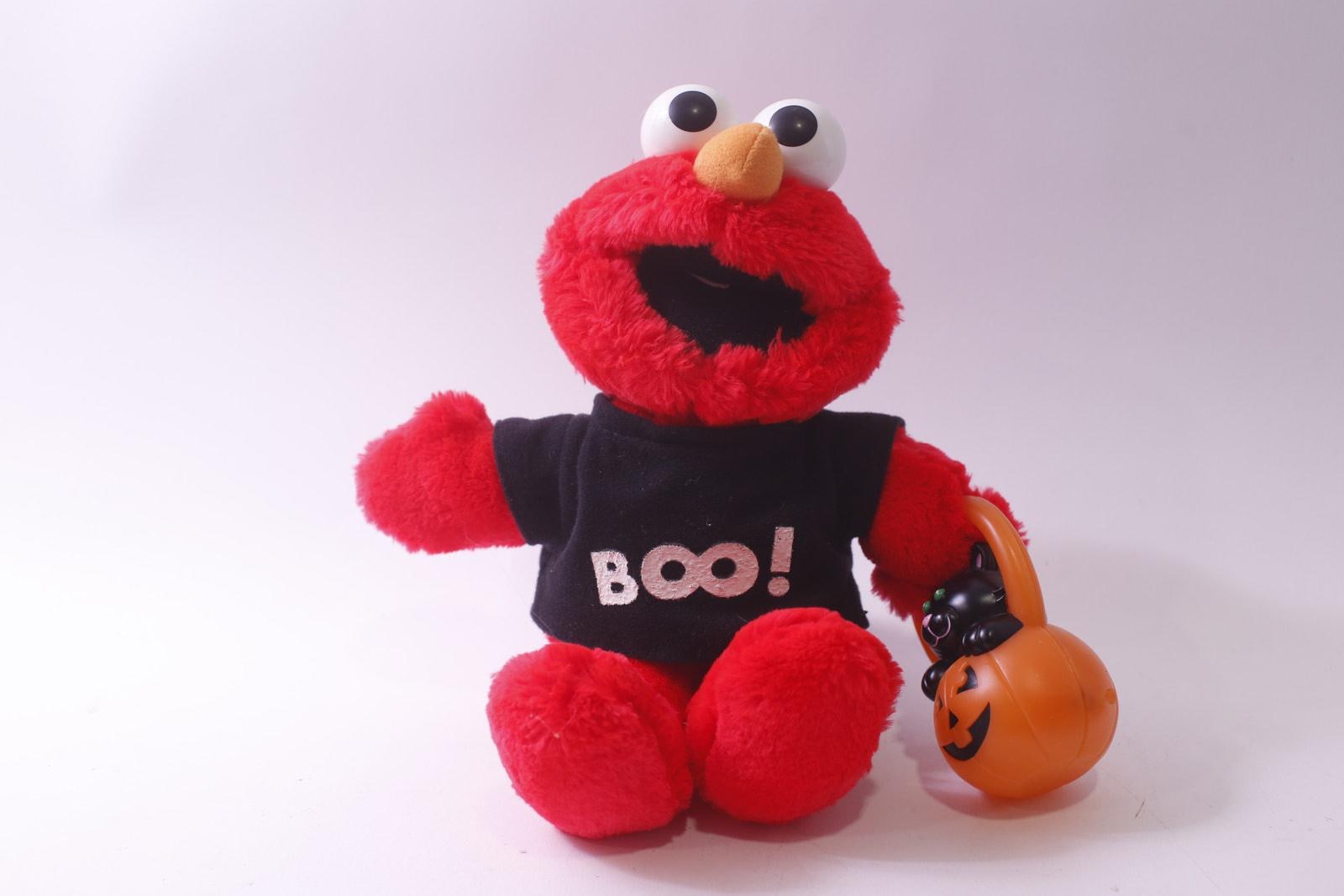 Elmo, Halloween, Tickle Me, Sesame Street, 1990s Medium Plush
