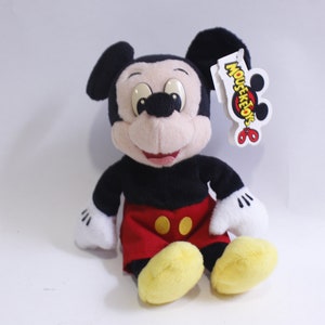 MousekeToys, Mickey Mouse, Beanie, 8", Plush, Walt Disney, Cartoon Character, Stuffed Animal, Vintage, Collectible, ~ 230524-DIAF 1048