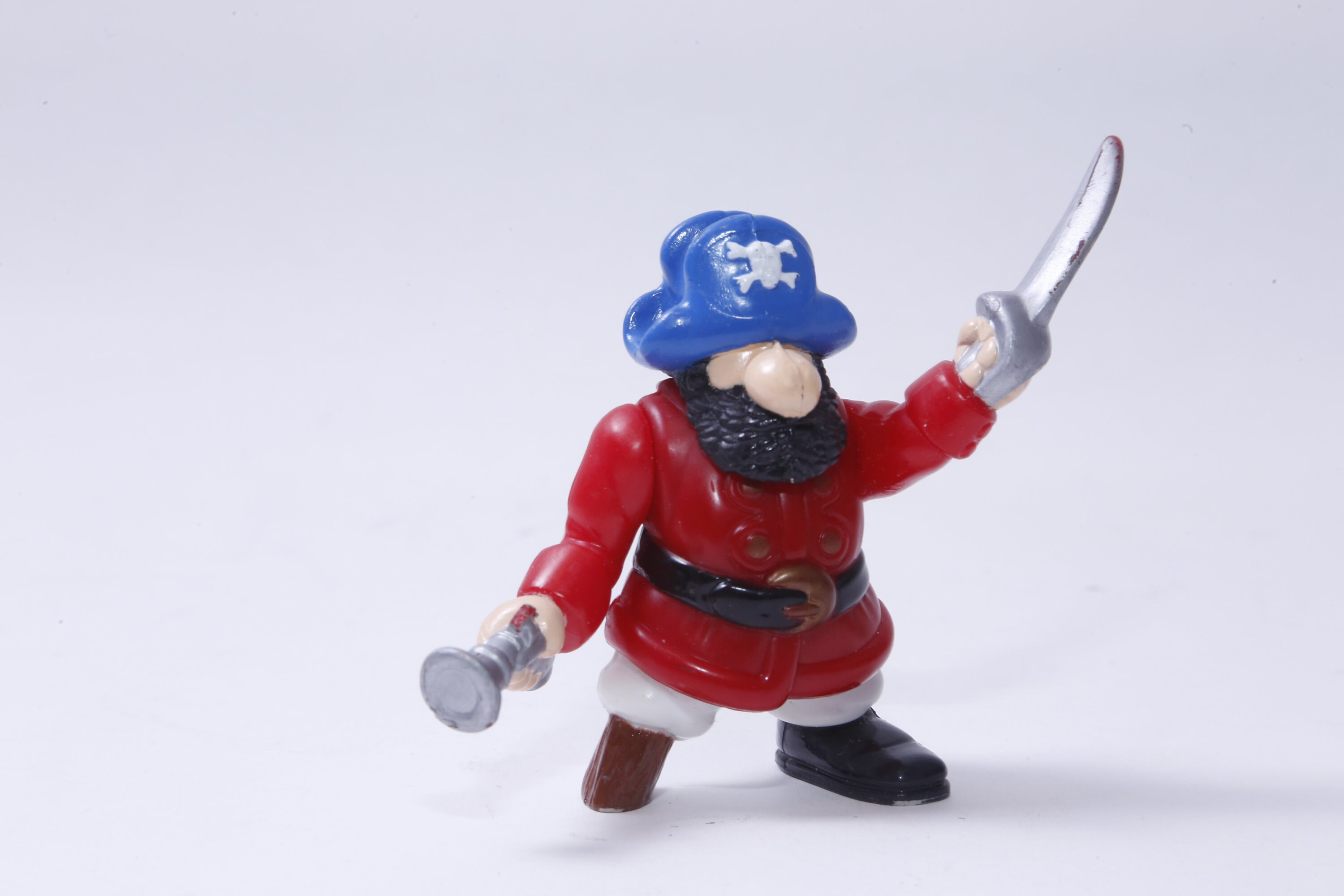 Fisher-price, Great Adventures, Captain Pirate, Red Jacket, 1990s