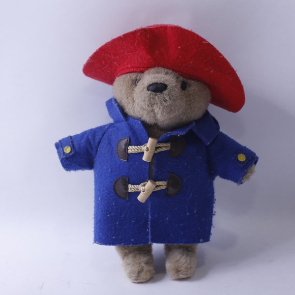 Vintage, Paddington Bear, Plush, Cute, Blue Trench Coat, Animal ~ 231109-DIM 240106-WH 684