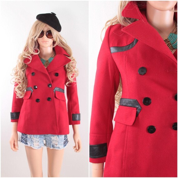 Gorgeous XS Red Jacket, Military, Black Buttons, W