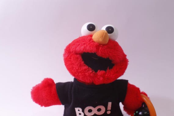 Elmo, Halloween, Tickle Me, Sesame Street, 1990s Medium Plush