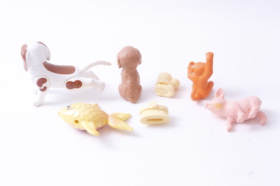 Buy Barbie Pets Playset Dog Monkey Pig Fish PVC Figures Set