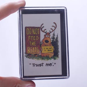 Do Not Feed The Bears, Playing Cards, Card Deck, Humorous, Bear Joke, Collectible, ~ 240719-WH 761