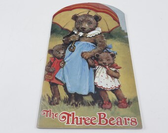 The Three Bears, Vintage Picture Book, Illustrations, Child Reading, Nursery Library ~ 20-01-766