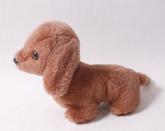 70s Dakin Dachshund Plush Puppy Dog Stuffed Animal Cute Pet ~ 260415-WH 1077