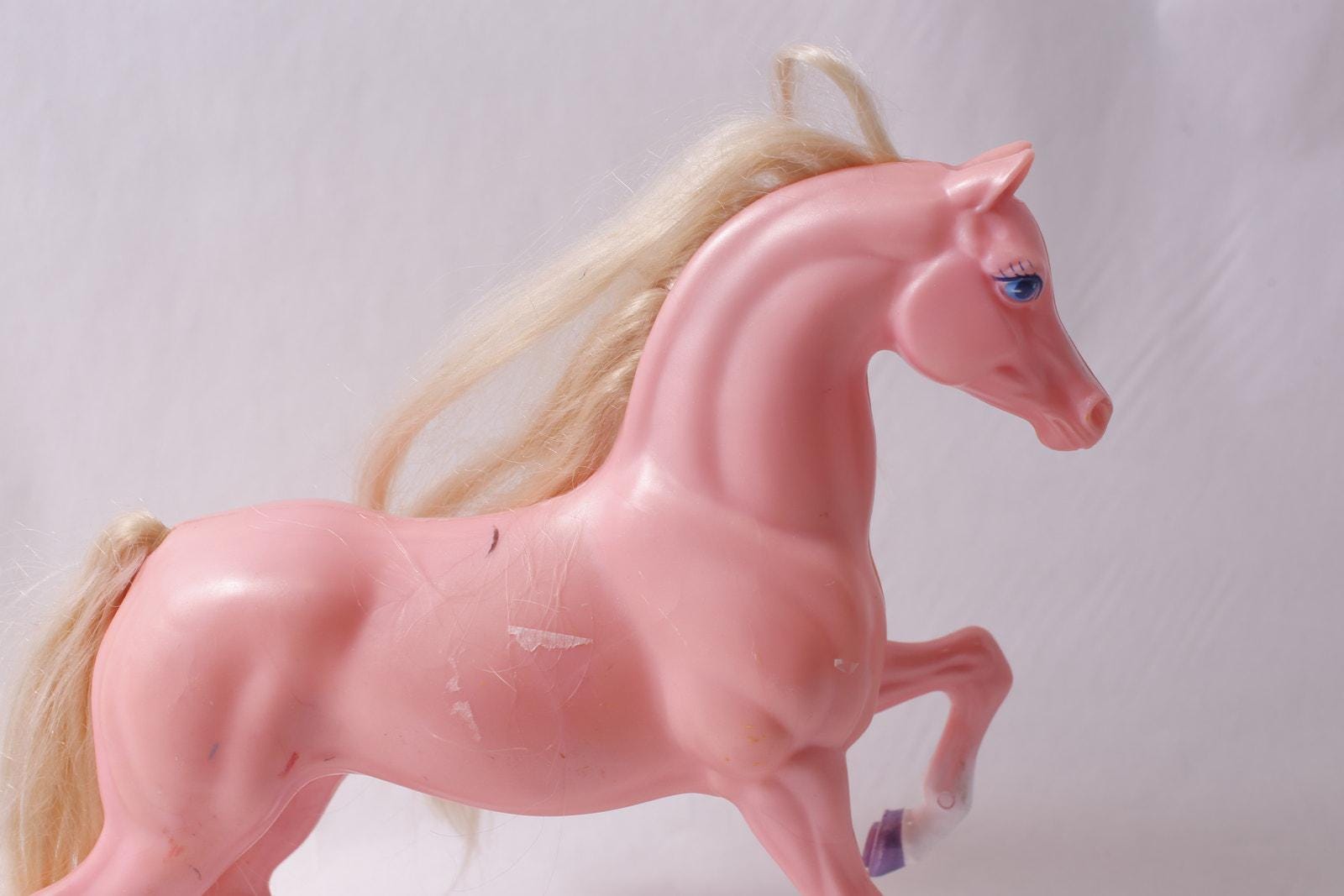 1980s Barbie Pink Horse Toy Figure Animal Playset Part Vintage