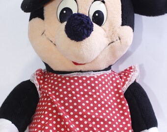 GIANT Minnie Mouse, Disneyland, 35" Stuffed Animal, Character, Collectible, Stuffed Animals, Plush Toy, Huggable, Vintage 1970s ~ G-3
