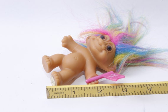 Russ, Troll, Get Well Soon, Message, Flag, Health, Nude Doll, Colorful  Hair, Toy, Miniature, Vintage, Collectible, 20-01-158