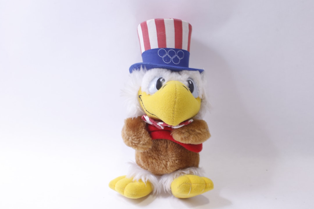 Peluches Sam Eagle pour les Jeux Olympiques de Los Angeles 1984