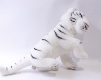 White Tiger, Plush, Furry, by Fiesta, The Greatest Show on Earth, Stuffed Animal, Nursery Decor, ~ 240401-WH 895