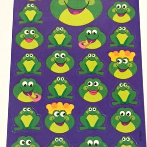 Frog Frenzy Single Sticker Sheet Scrap Booking Sticker Collecting Hallmark Craft ~ 20-11-373