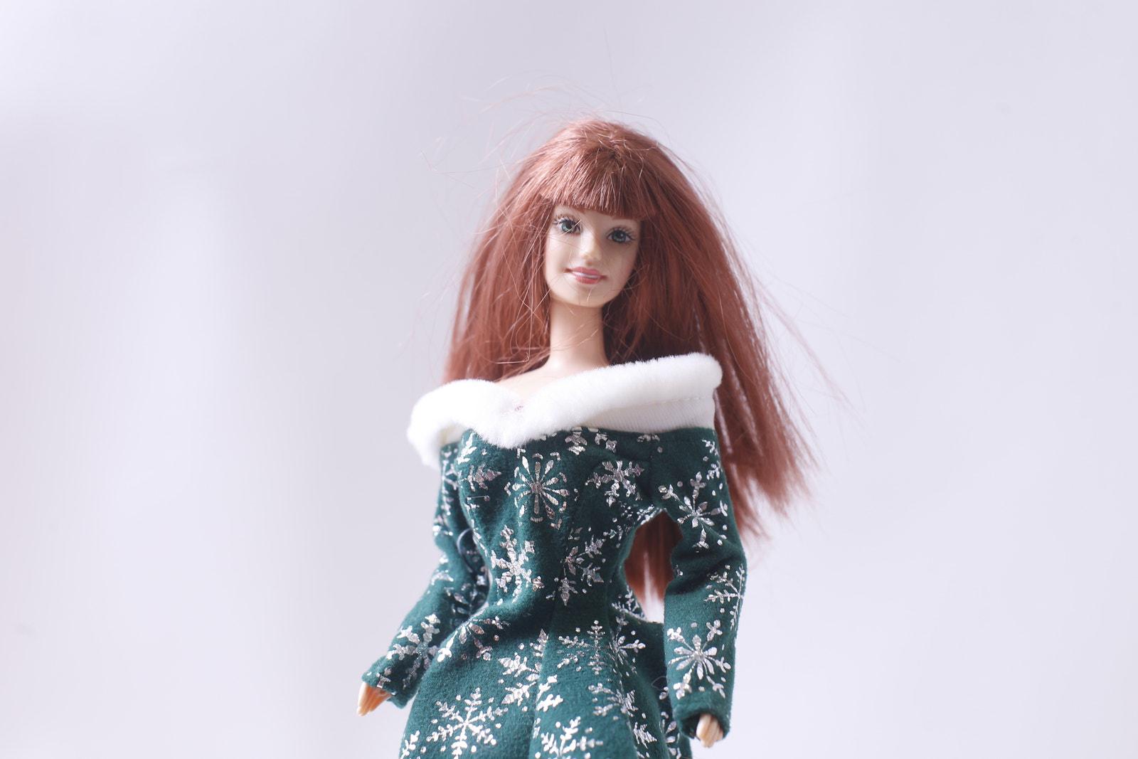 Vintage Barbie Barbie Vestito Verde Velluto Vacanza, Capelli Rossi - Main Image