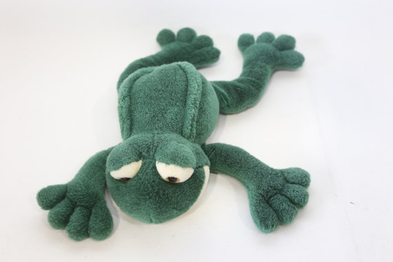 Fleegle Frog, Plush, Russ Berrie, Green, Stuffed Animal, Soft Toy,  Children, Vintage, Collectible, 230215-DISAS 1265 