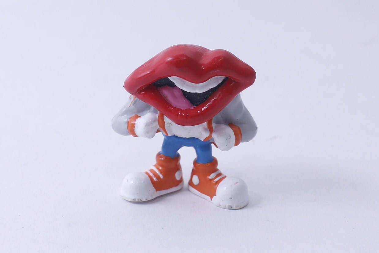 Tang, Flap the Rapper, PVC Figurine, Giant Mouth, Big Lips, 1989