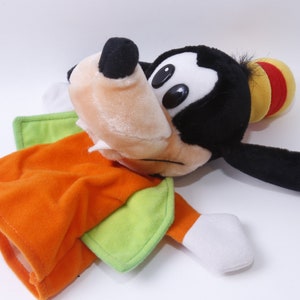 Disney, Goofy, Hund, Handpuppe, 28 cm, Plüsch, weich, Spielzeug, Figur, Cartoon, Vintage Plüsch, Stofftier, ~ M-11-07