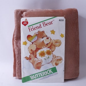 Vintage, Plush Gift, Friend Bear Care Bears Fabric Butterick Pattern With Vintage Fabric 231106-WH 670