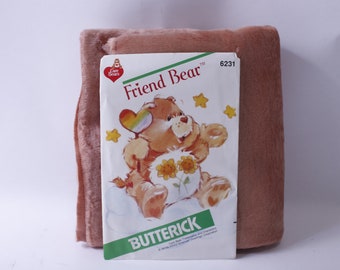 Vintage, regalo de felpa, amigo oso cuidado osos tela patrón butterick con tela vintage 231106-WH 670