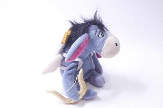 Disney Valentine Eeyore - Puf con diseño Eeyore Donkey Cupid With Wings and a Bow, Plush Toy, Disney