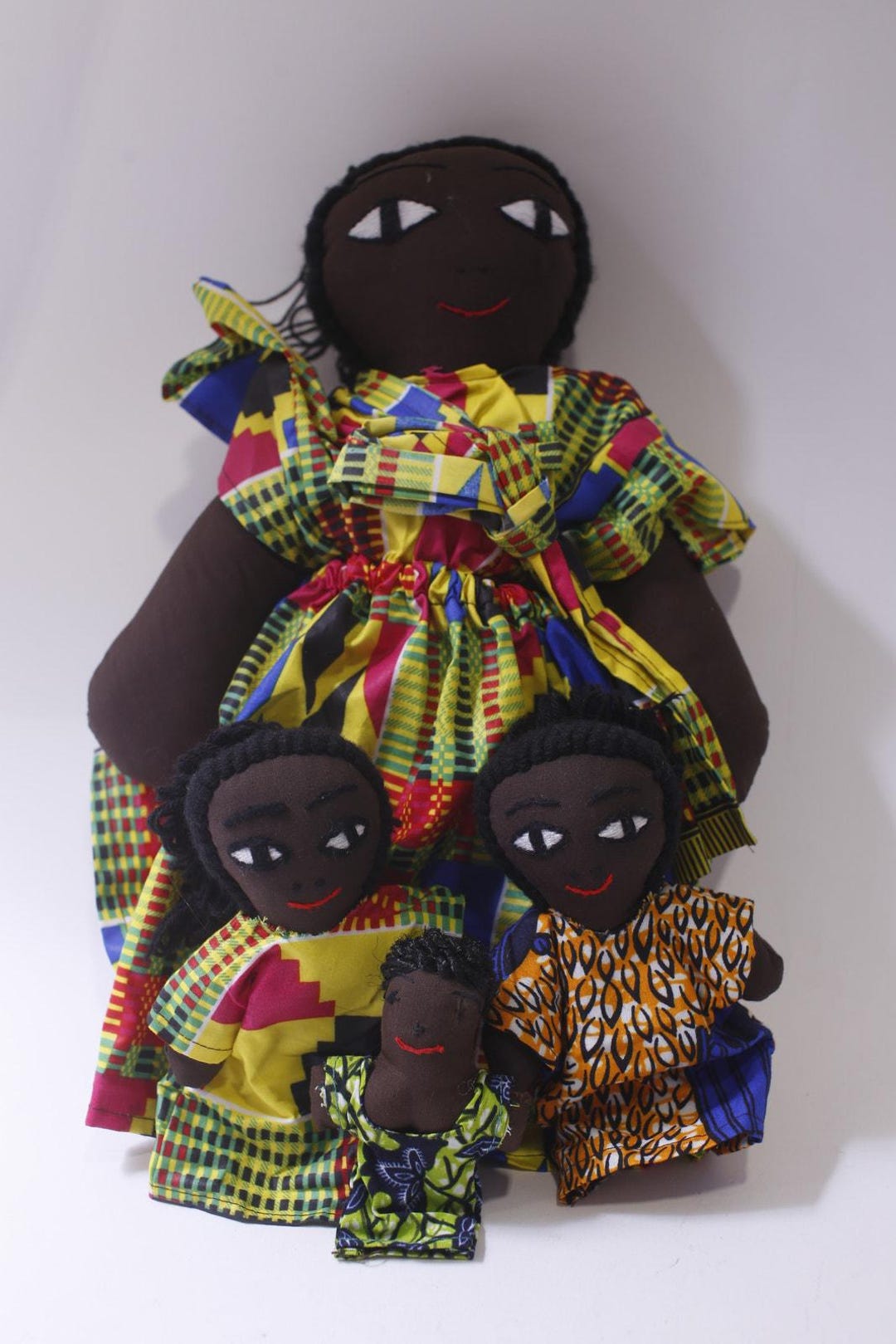 African, Kenia, Rag Doll, Mother With Children, Bright Clothing, Toy ...