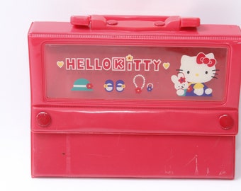 1997 Sanrio, Hello Kitty, Cathy Bunny, Red Case, Folder, Box, Accessory, Toy, Collectible, Vintage, ~20-01-1168