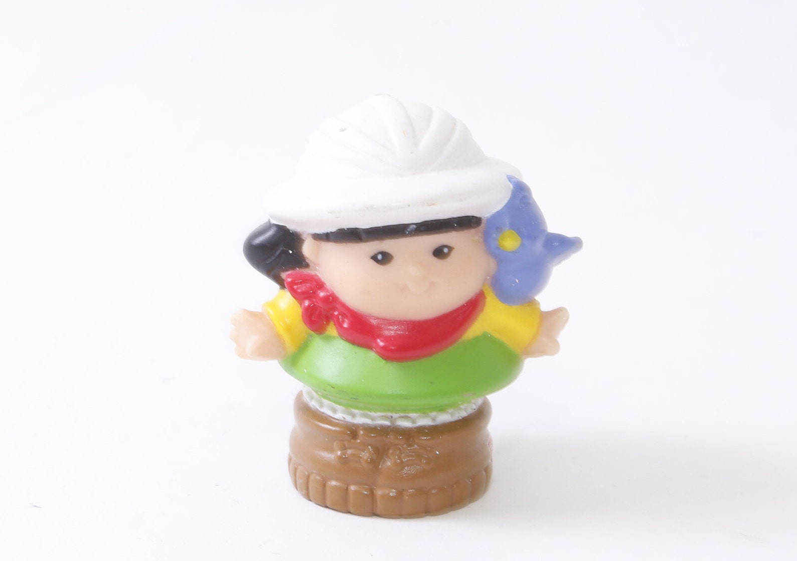 Fisher Price Little People Zoo Train 1999 Sonja, White Cap, Green Skirt, PVC Figure, Miniature, Toy, Collectible, Vintage, ~20-18-628