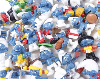 PICK YOUR OWN #2 Vintage 80s Smurfs pvc Figures Toy Lot Cake Toppers Schleich Peyo 1980s Lot Toy Figure Lot  Toy Lot  M-03-06