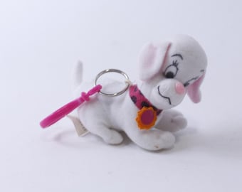 101 Dalmatians, Disney, Girl, Plush, 90s Vintage, Keychain, Plastic, Key Ring, Collectible, Accessory, 250118-WH 65