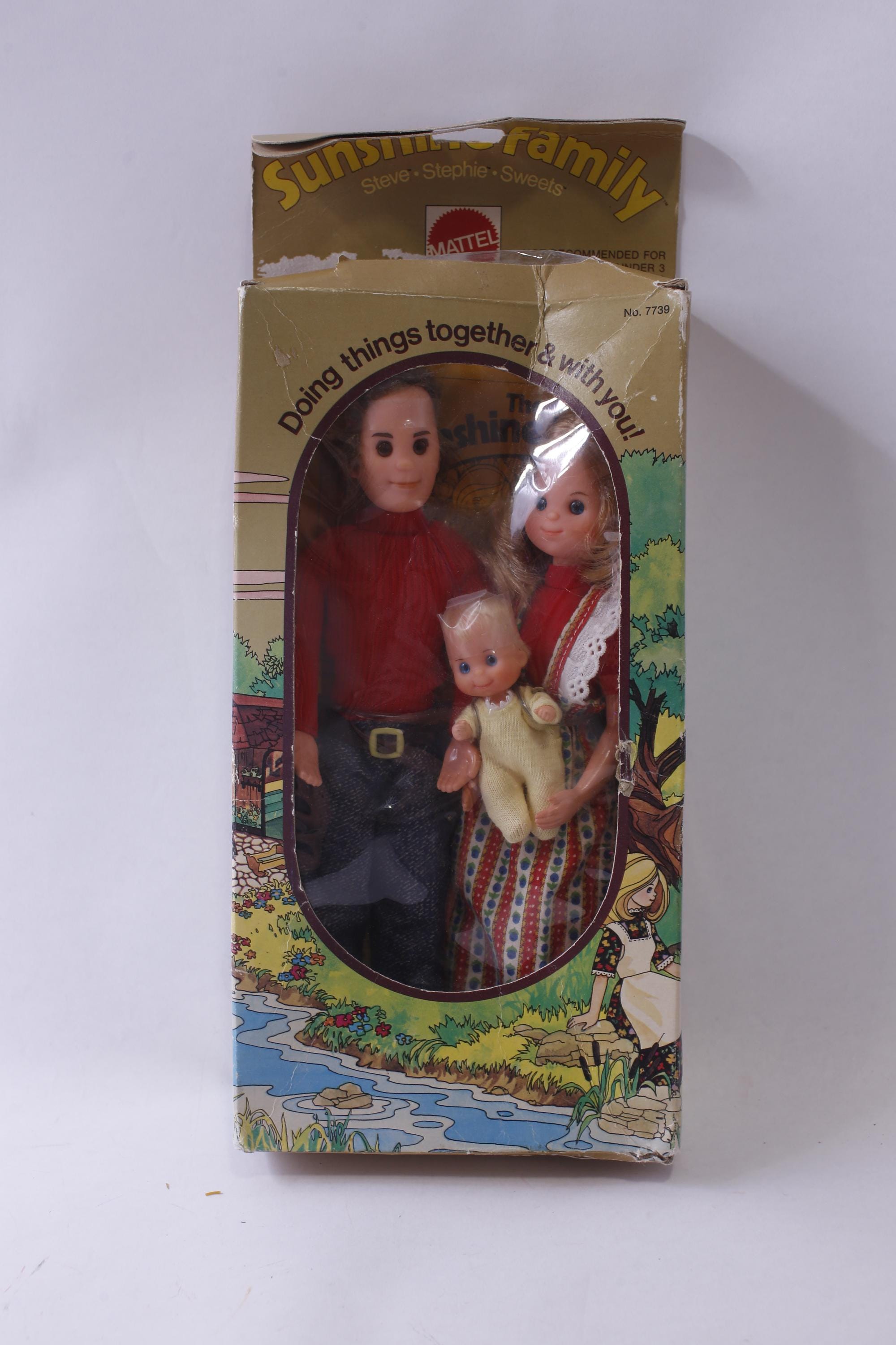 Mattel Sunshine Family Dolls, Steve, Stephie, Sweets, 1973, Item
