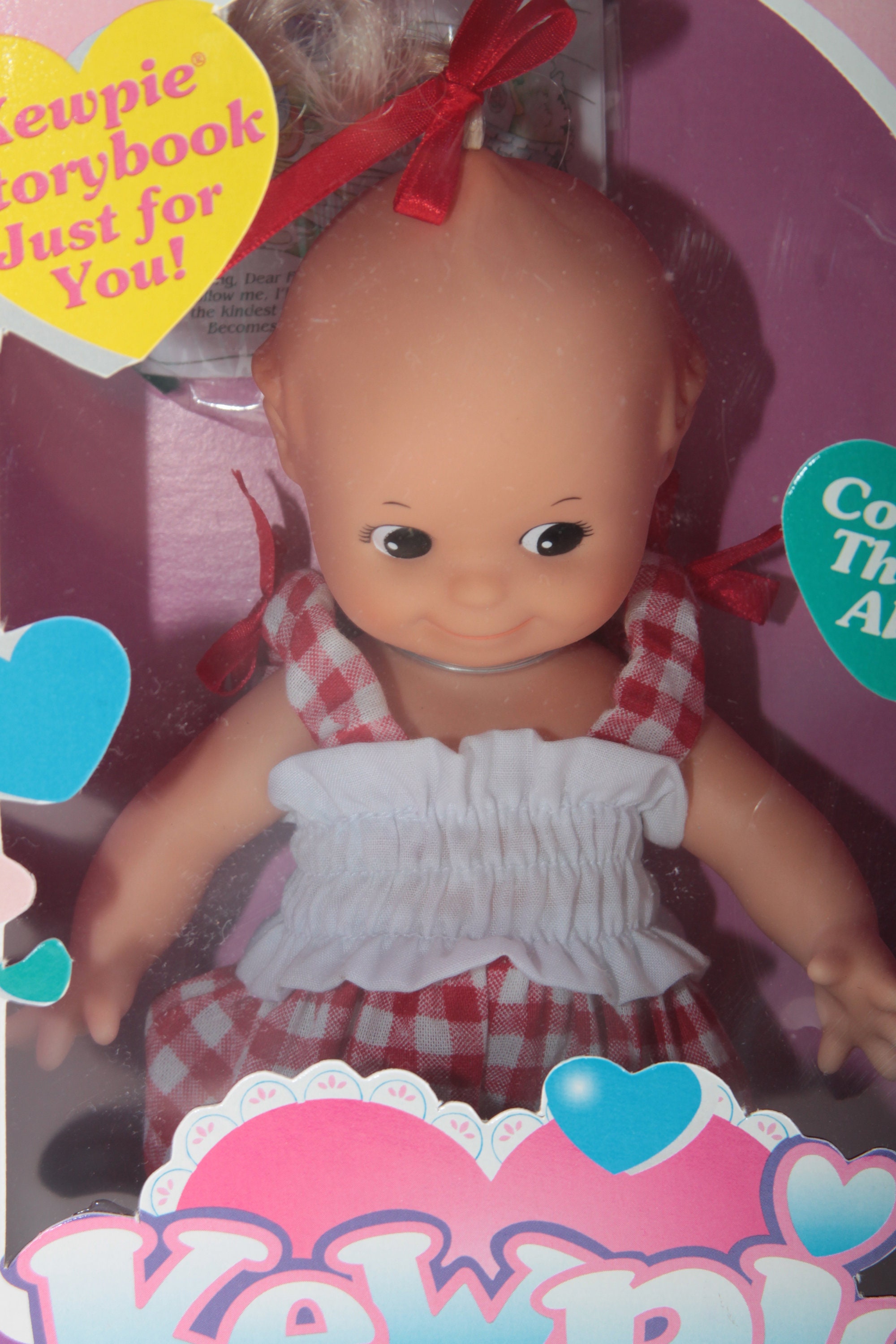 Kewpie フィギュア ピンクリボン Kewpie Girl Dress Red Ribbon Plastic Doll Toy Rose Art Children